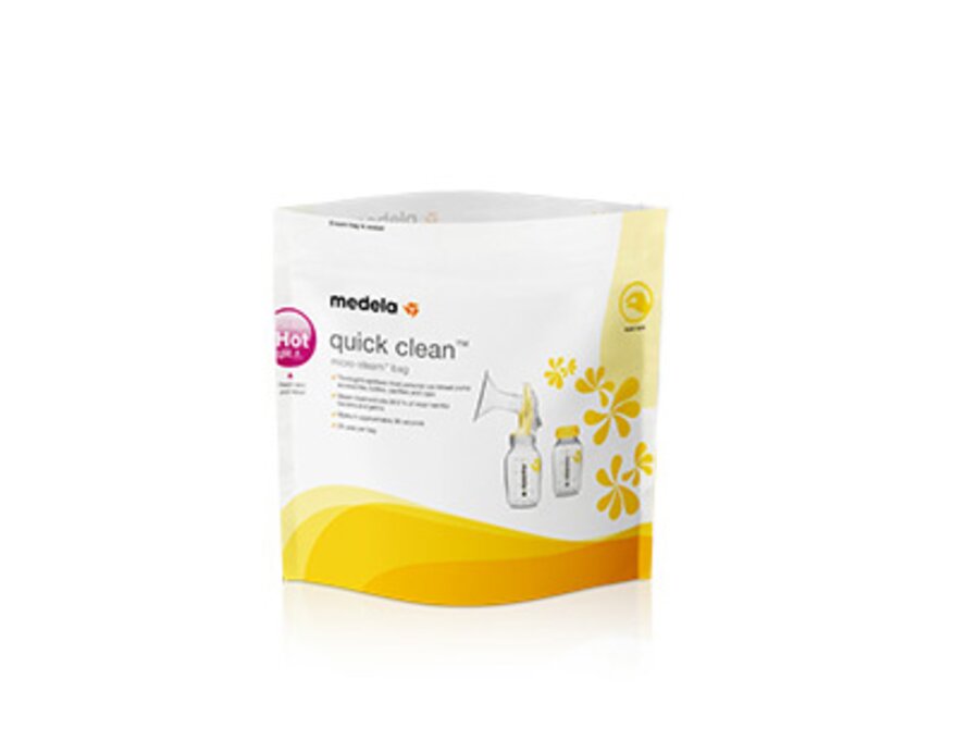 The front side of a Medela Quick Clean™ Microwave bag™.