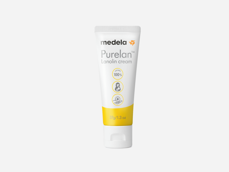 Two tubes of Medela Organic Nipple Cream, one 40g and one 7g.