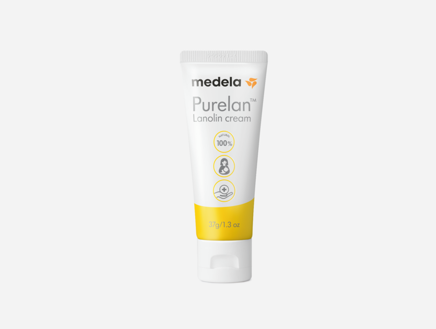 Zwei Tuben Medela Bio-Brustwarzencreme, eine 40g und eine 7g.