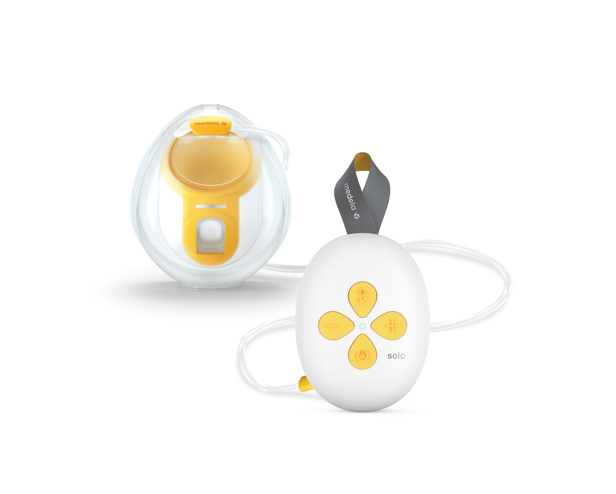 Medela Solo™ Hands-free enkele elektrische borstkolf, slang en hands-free opvangbeker