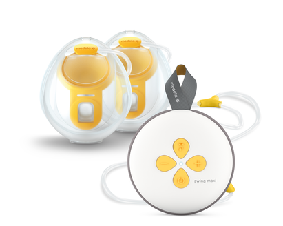 Medela Swing Maxi™ dubbele elektrische borstkolf, Handsfree opvangbekers en slangetjes