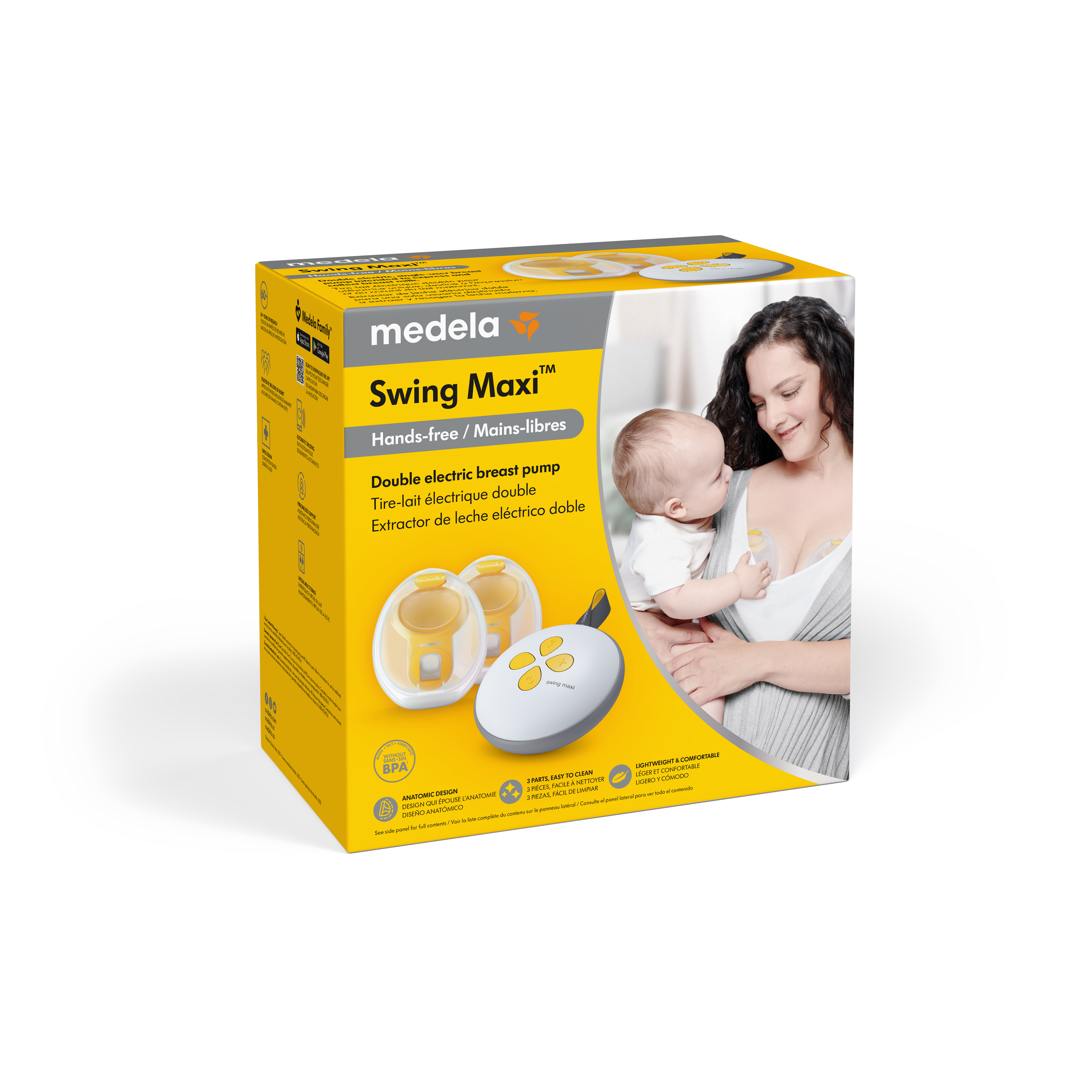 Retail packaging of Medela Swing Maxi™ double electric breast pump