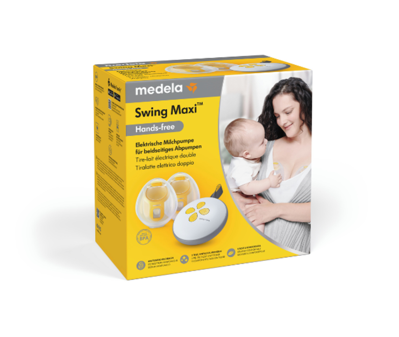 Einzelhandelsverpackung der elektrischen Doppelmilchpumpe Medela Swing Maxi™