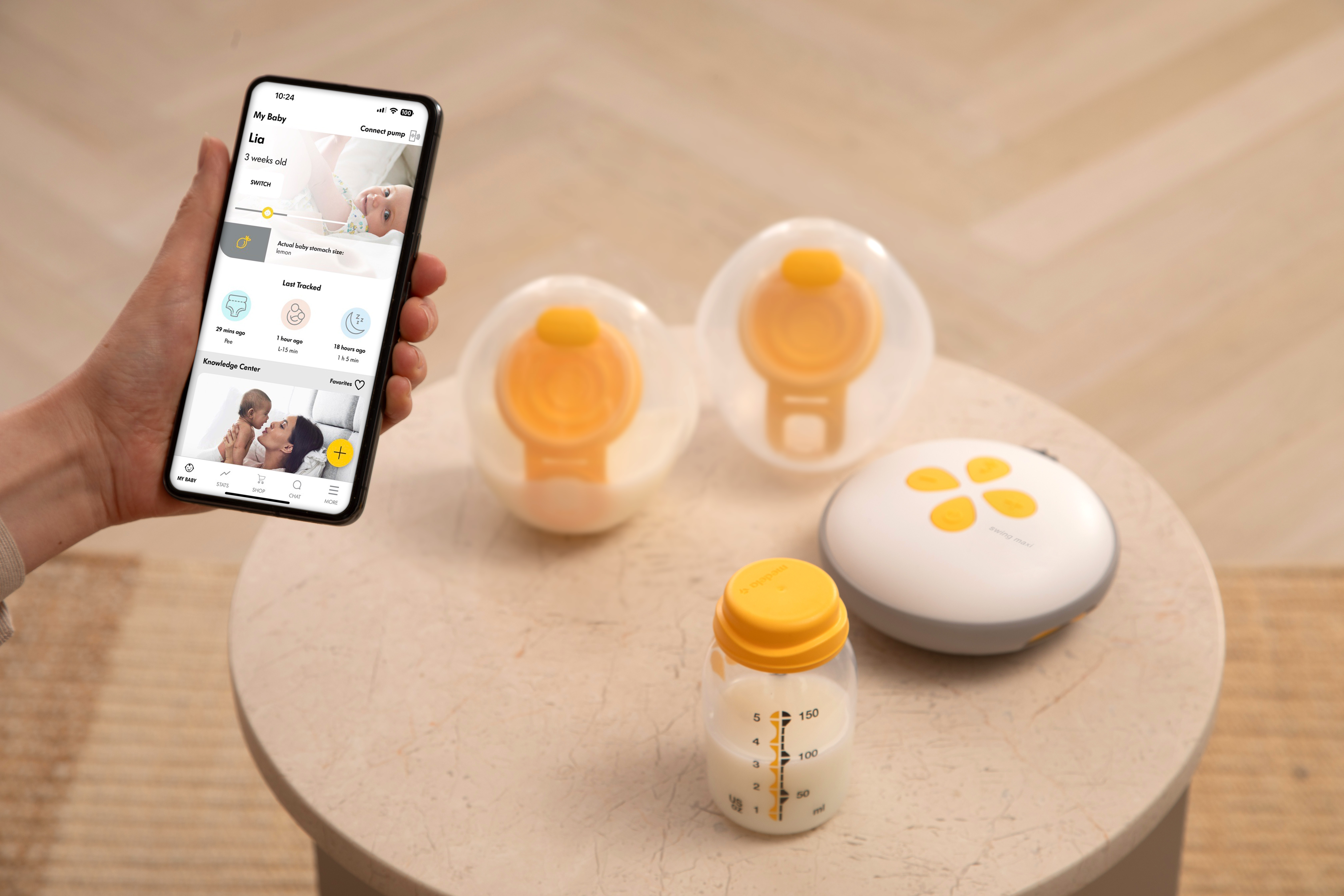 Swing Maxi™ (スイング・マキシ）ハンズフリー電動さく乳器 | Medela