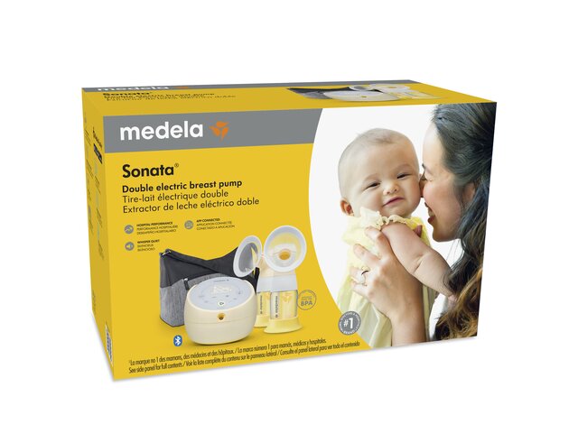 Retail packaging for Medela Sonata® Smart double electric breast pump