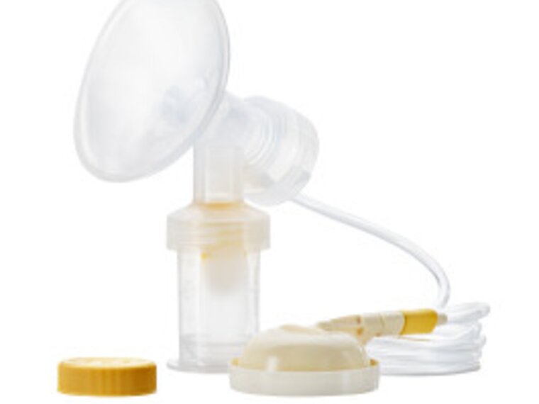 Contents of an open Medela Symphony® Single Pumping Kit.