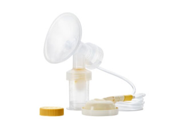 Contents of an open Medela Symphony® Single Pumping Kit.