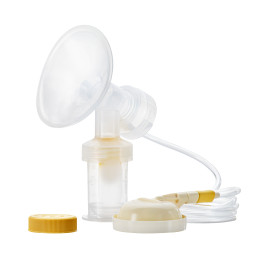Contents of an open Medela Symphony® Single Pumping Kit.