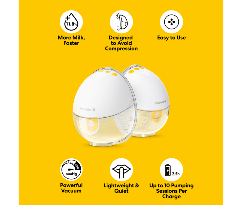 Medela Motion InBra Wearable Electric Breast Pump – Highly efficient and anatomically designed for everyday use at home, at work and on the move.
