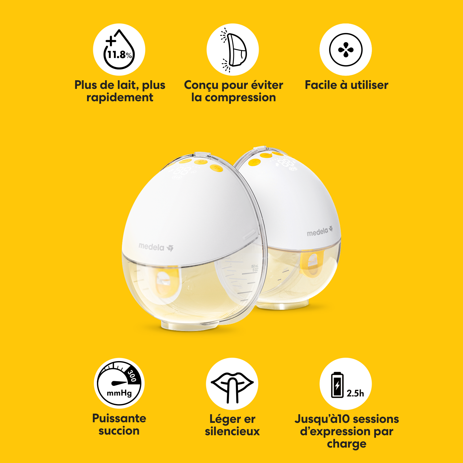 Medela Motion InBra Wearable Electric Breast Pump – Highly efficient and anatomically designed for everyday use at home, at work and on the move.