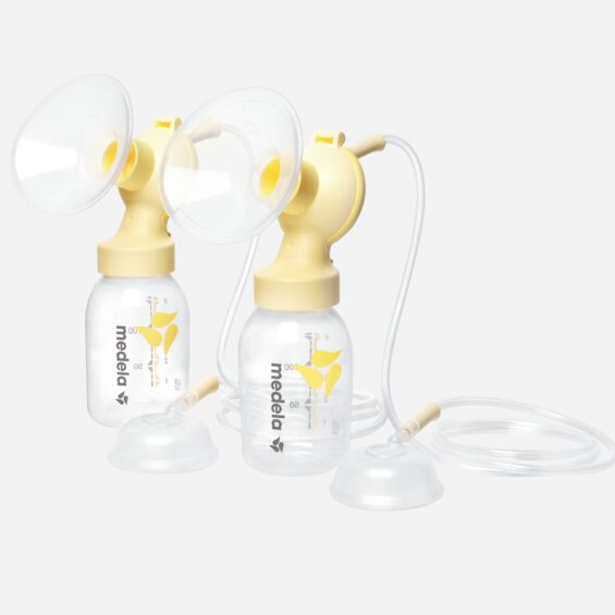 Medela PersonalFit™ PLUS extractor doble reutilizable con tubos con tapones