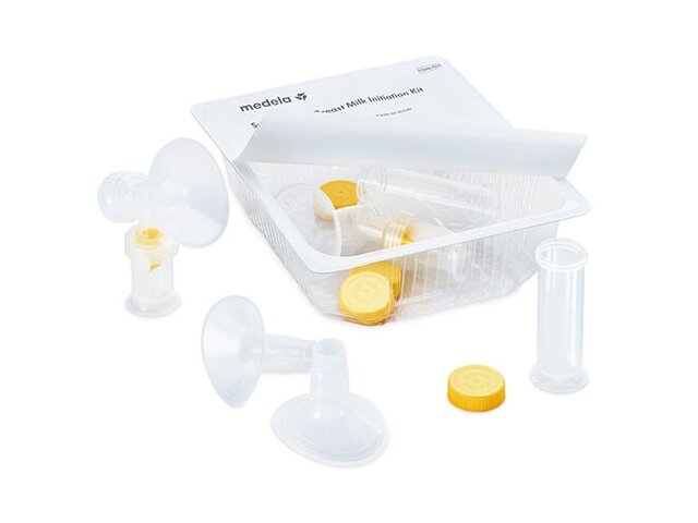 Medela Symphony® breast milk initiation kit, sterile tray opened