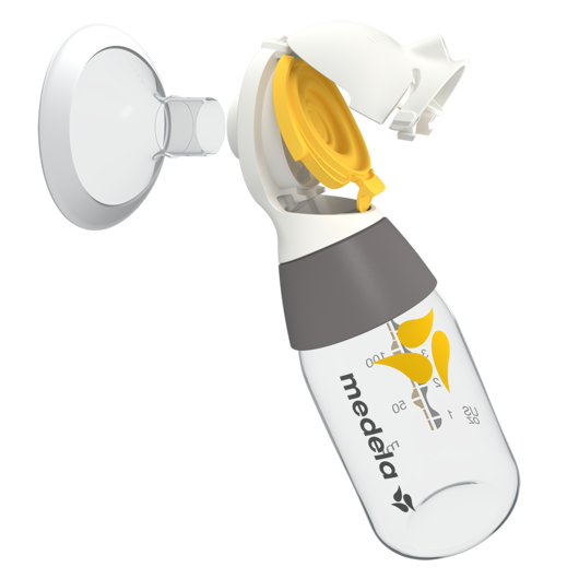 Medela PersonalFit Flex™ pumping kit with all parts blown out