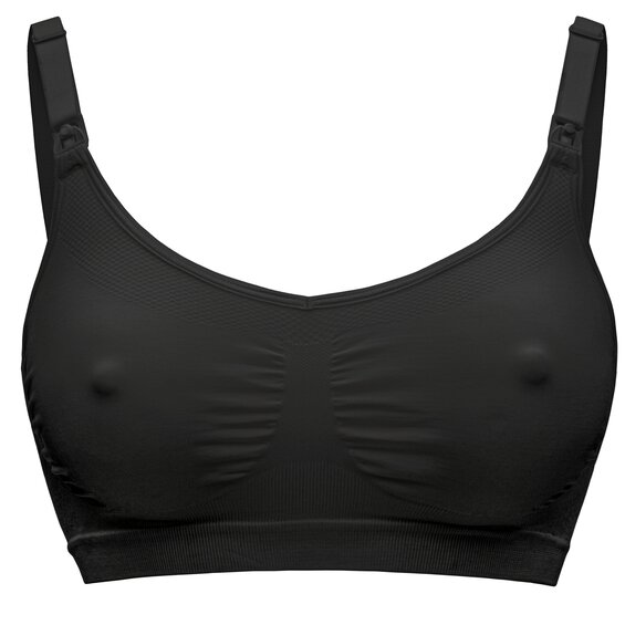 Il reggiseno Medela Keep Cool™ in nero, vista frontale.