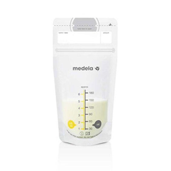 Medela Easy Pour Breast Milk Storage Bags, each bag holds 6oz / 180mls