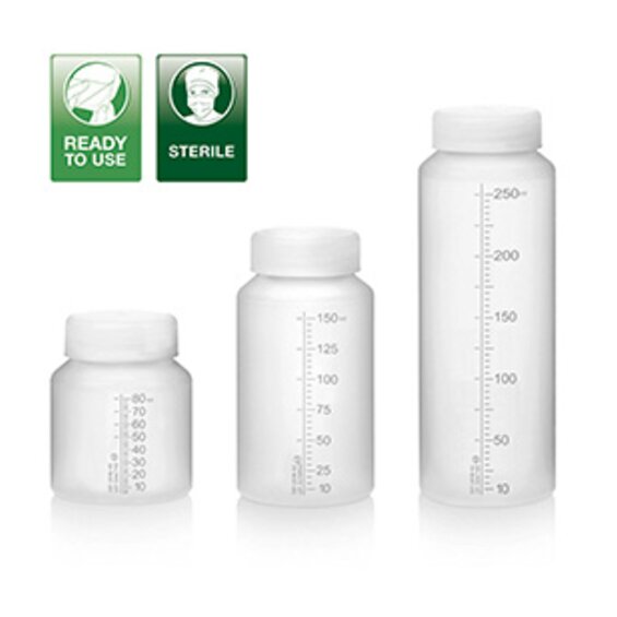 Medela Disposable bottles can be used straight out of the packaging without prior cleaning. Dispose after use,