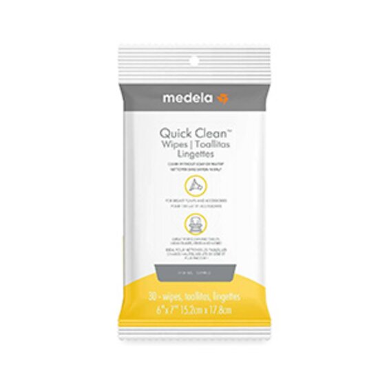 Quick Clean™ breast pump & accessory wipes are portable. They can be used anywhere, and at any time.