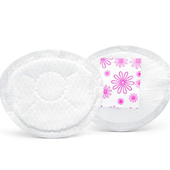 Vue avant et arrière des coussinets d'allaitement jetables Medela Safe & Dry™ Ultra-thin.