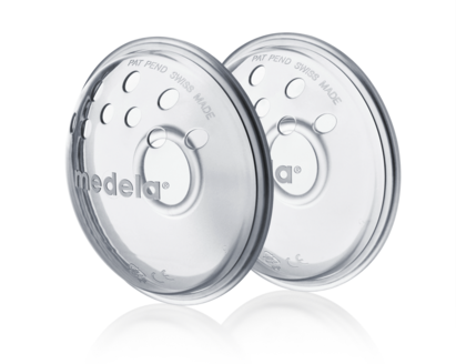 A pair of Medela Nipple formers, side view.