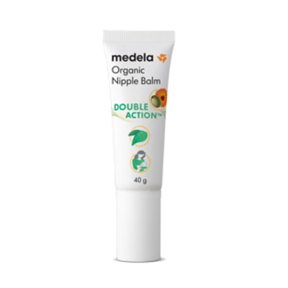 Un tube non ouvert de 40g de crème pour tétines Medela Organic.