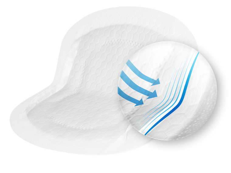 With the side leak guards, Medela Ultra-breathable Nursing Pads safely retain breast milk and provide additional safety.