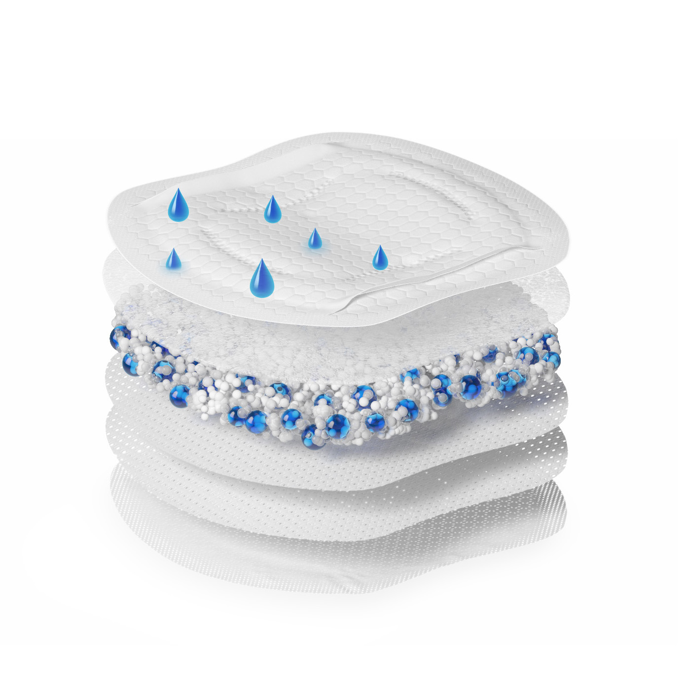 Medela Ultra-breathable Nursing Pads protect your clothes by absorbing 50 times their own weight.