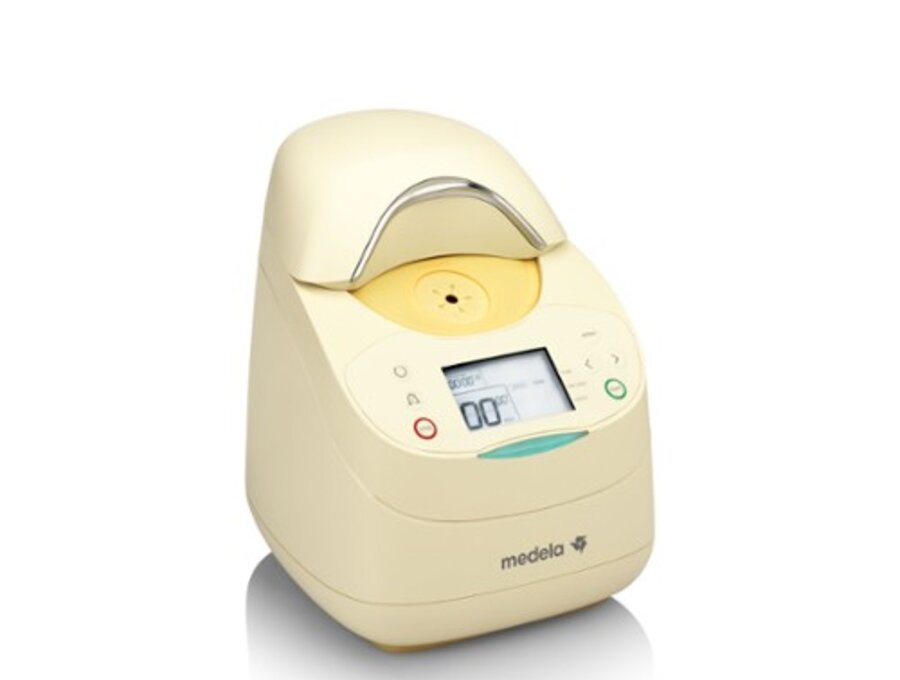 O dispositivo de aquecimento e descongelação Calesca da Medela.