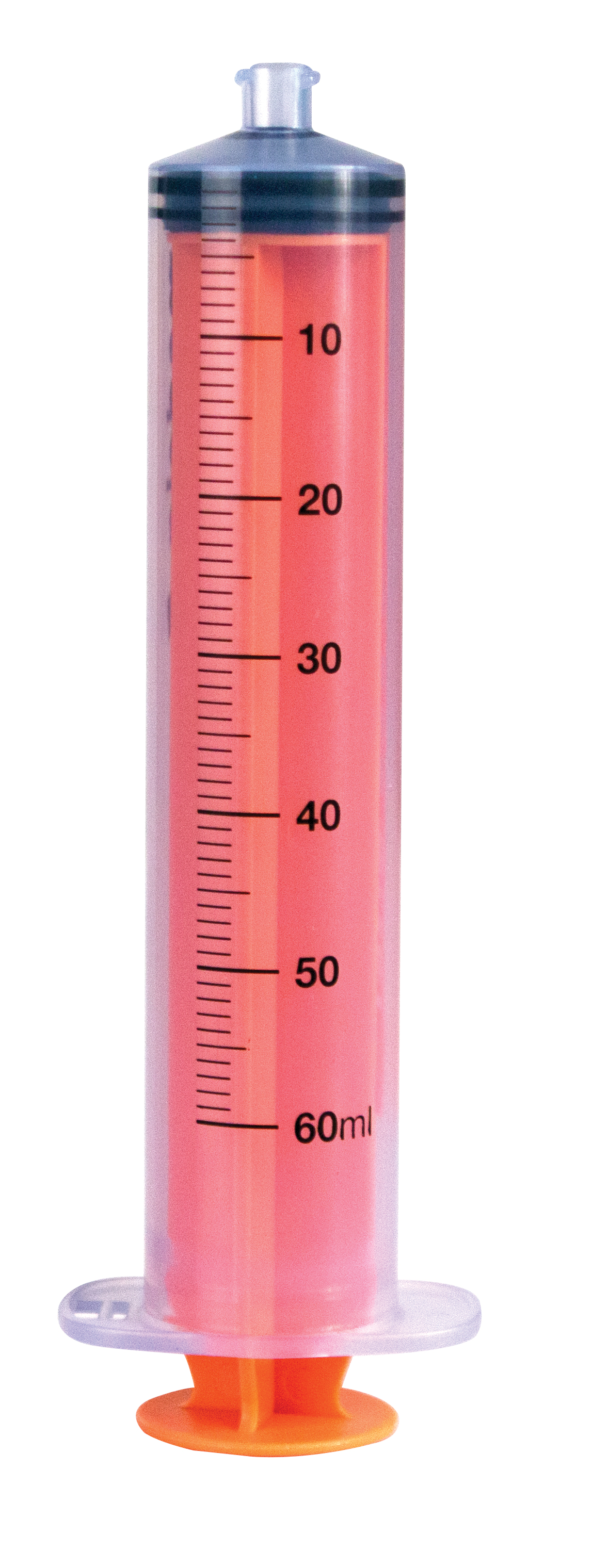 Medela syringes with ENFit® connections have a lockable design with a large syringe flange and hold up to 60 ml.