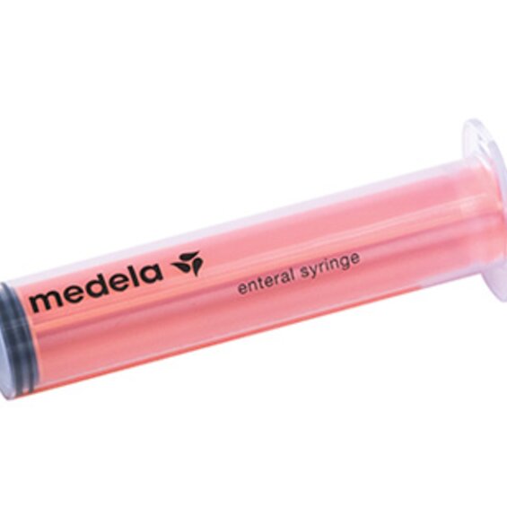 Medela 60ml syringe with ENFit® closed cap. 