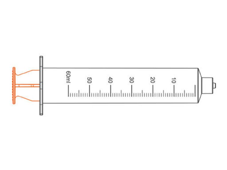 Medela TwistLok® Enteral Syringes A graphic drawing of a Medela TwistLok® Enteral Syringe.