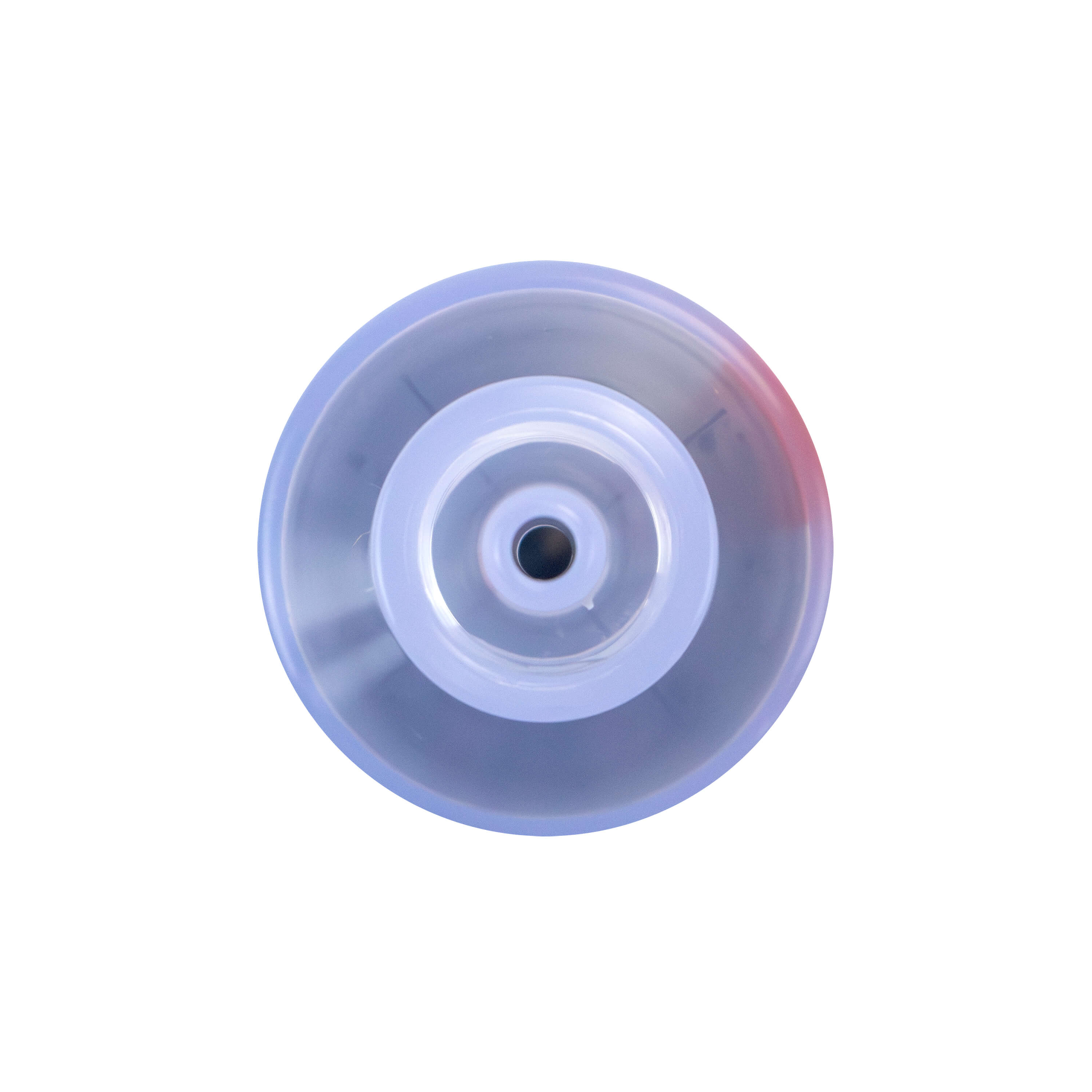 Looking directly down into TwistLok syringe from port opening.