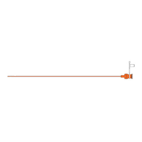 A graphic drawing of a Medela TwistLok® PVC Enteral Feeding Tube.