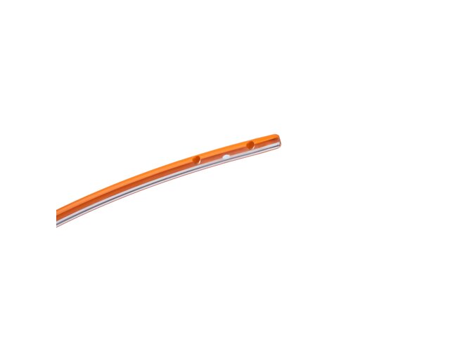 Close up showing side holes of TwistLok polyurethane enteral feeding tubing.