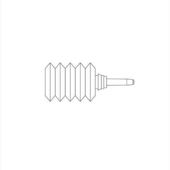 A graphic drawing of a Medela TwistLok® GraviFeed® Syringe Primer.
