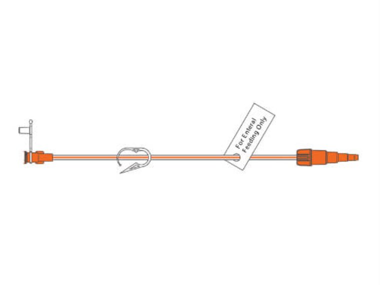 Medela TwistLok® G-Tube Extension Sets (for gastric feeding) A graphic drawing of a Medela TwistLok® G-Tube Extension Set.