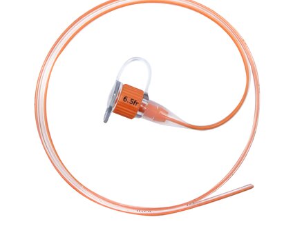 French size silicone enteral feeding tube.