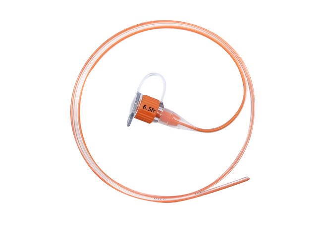 French size silicone enteral feeding tube.