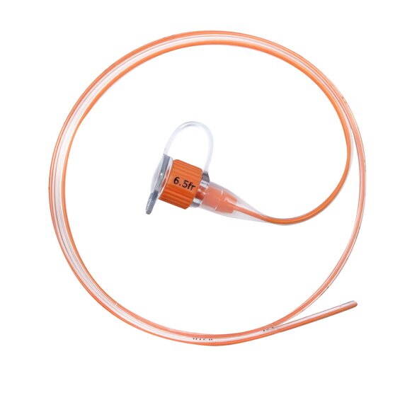 French size silicone enteral feeding tube.