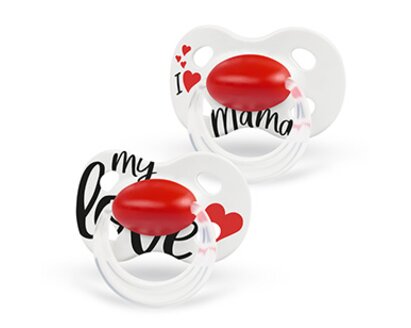 The signature love collection of the Medela Original pacifier with SensoPearls™, x2.