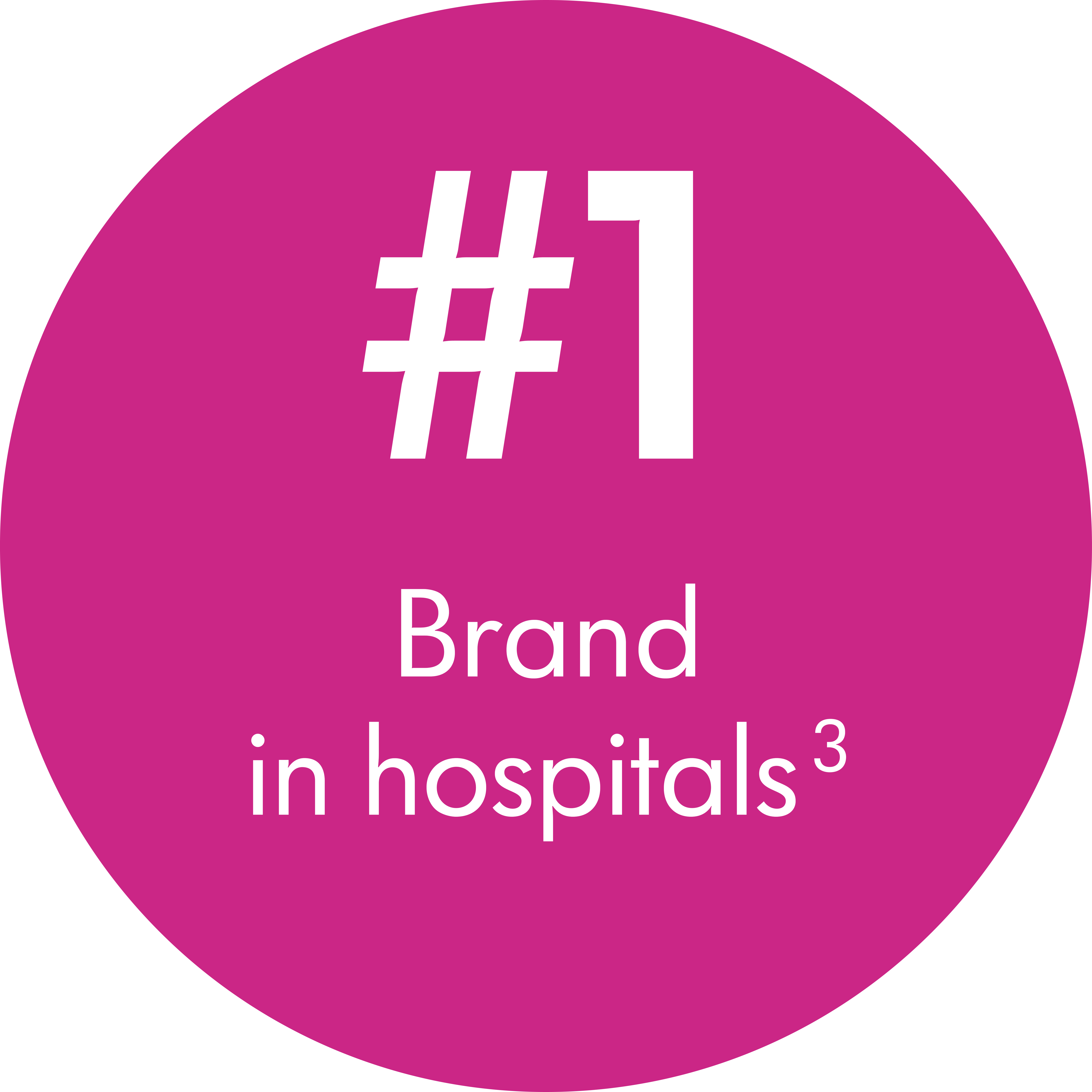 #1 Brand in hospitals