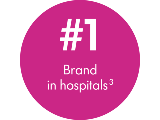 #1 Brand in hospitals