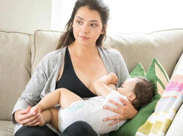 mum breastfeeding baby