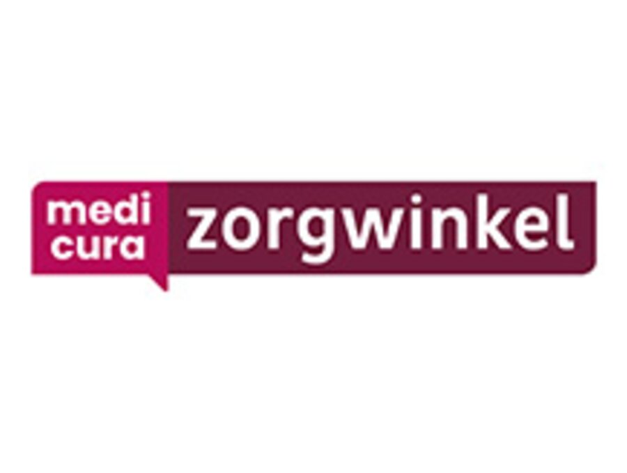 Het bedrijfslogo van “medicura-zorgwinkel” in Nederland.
