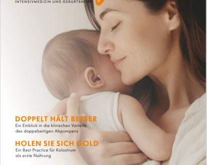 Die Titelseite des Medela-Magazins „Aller Anfang“.