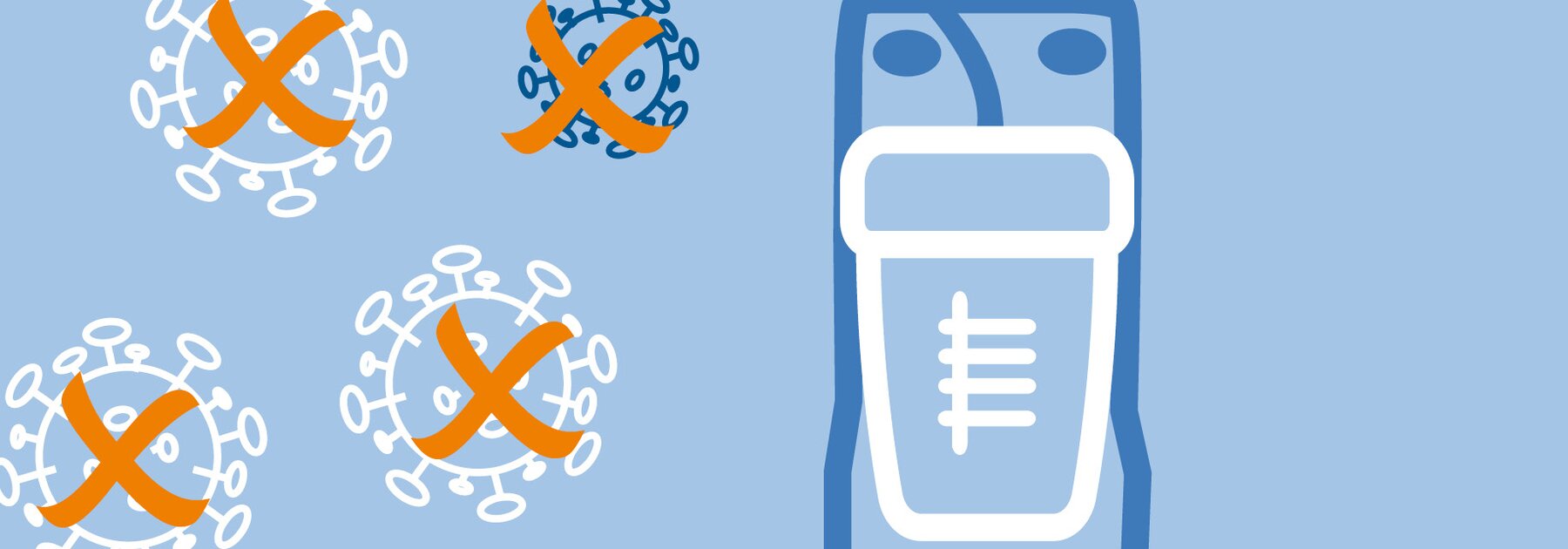 An illustration of Medela's mobile suction system being used for infection prevention.