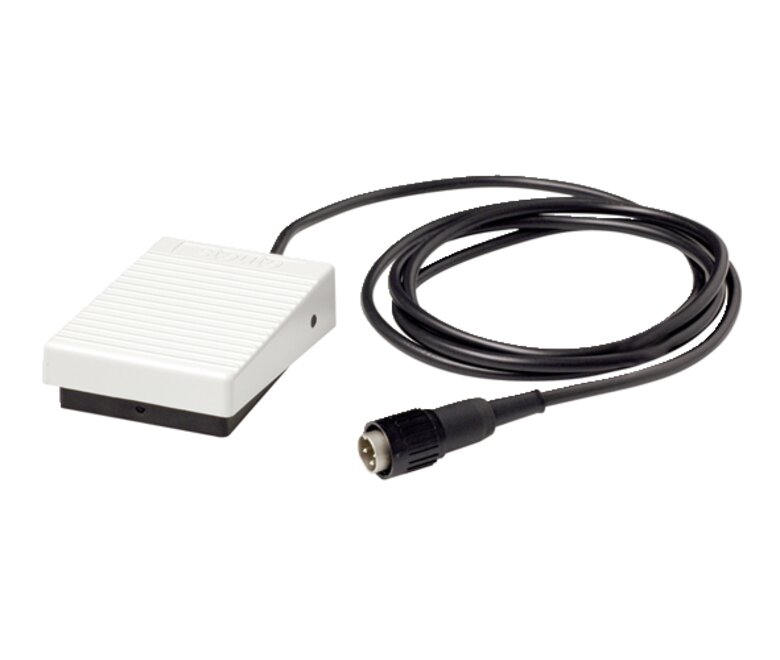 A Foot On/Off Switch for use with the Medela Dominant Flex or Basic surgical suction pumps.