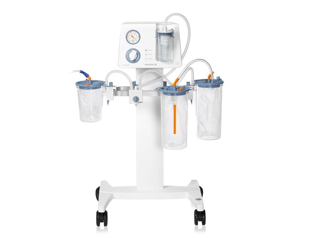 Medela Dominant Flex se muestra con el cambio de conexión de serie en la parte delantera.