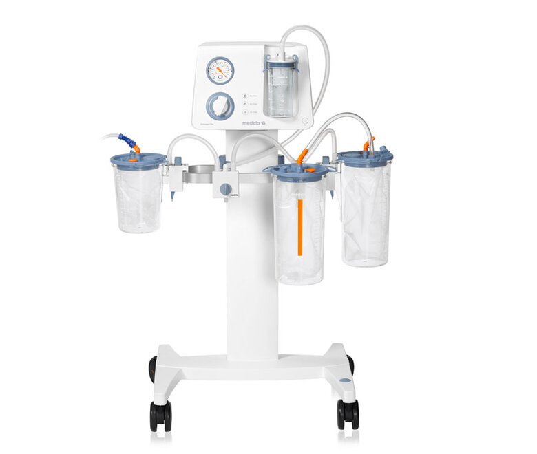 Medela Dominant Flex getoond met seriële aansluiting aan de voorkant.