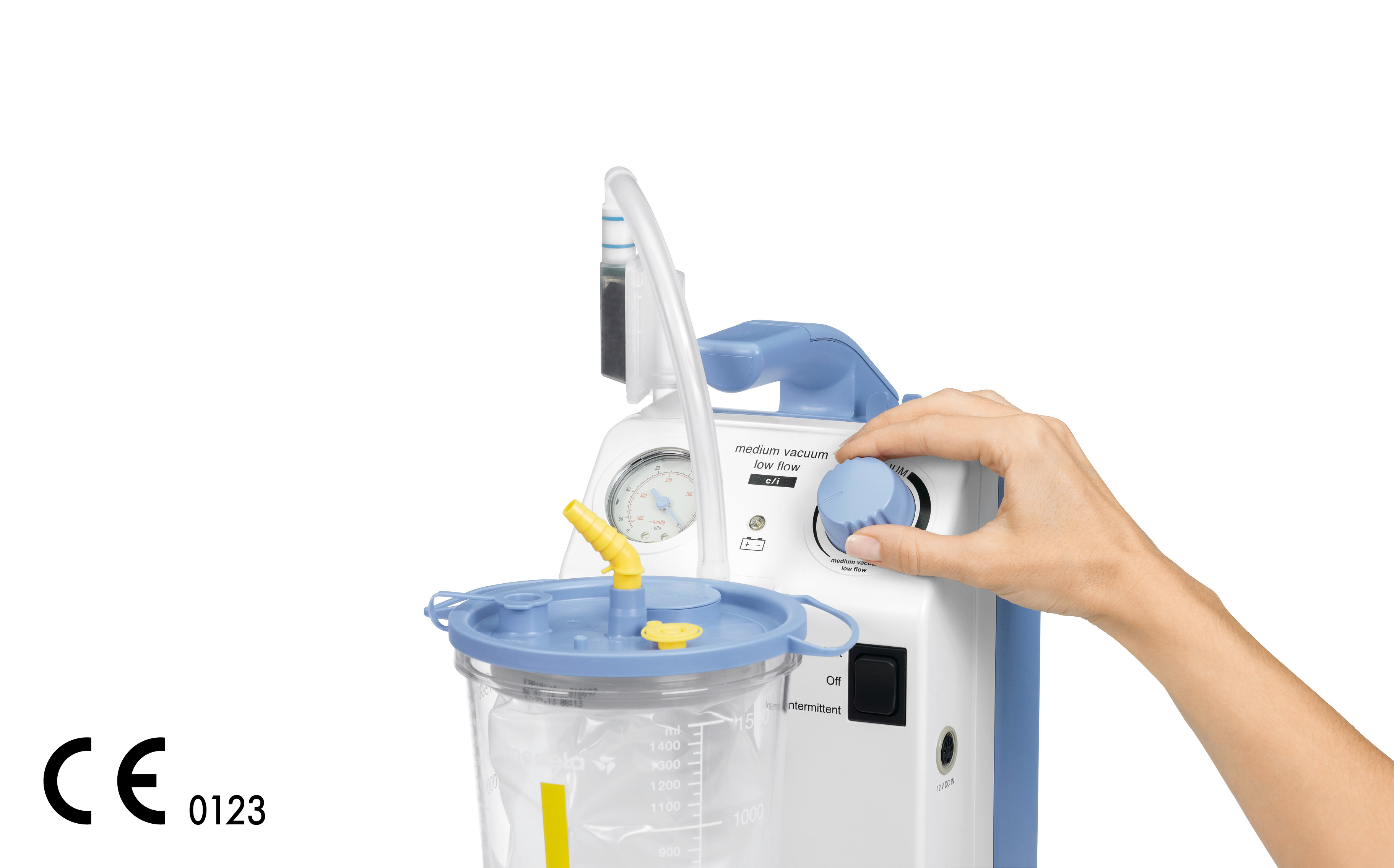 Manuelle Einstellung des Vakuums an einer Medela Vario-Saugpumpe