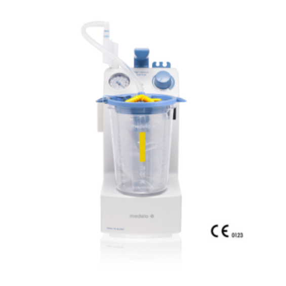 A Medela Vario 18 AC/DC Suction Pump with a 1.5l disposable suction jar.
